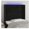 Image de Hoofdbord LED 93x16x118/128 cm fluweel zwart3124324