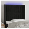 Image de Hoofdbord LED 103x16x118/128 cm fluweel zwart3124330