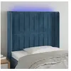 Image de Hoofdbord LED 103x16x118/128 cm fluweel donkerblauw3124332