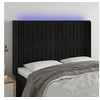 Image de Hoofdbord LED 147x16x118/128 cm fluweel zwart3124336
