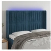 Image de Hoofdbord LED 147x16x118/128 cm fluweel donkerblauw3124338