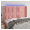 Image de Hoofdbord LED 147x16x118/128 cm fluweel roze3124339