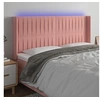 Image de Hoofdbord LED 163x16x118/128 cm fluweel roze3124345