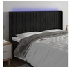 Image de Hoofdbord LED 183x16x118/128 cm fluweel zwart3124348