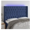 Image de Hoofdbord LED 147x16x118/128 cm stof blauw3124388