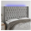 Image de Hoofdbord LED 163x16x118/128 cm stof lichtgrijs3124390