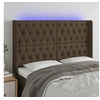 Image de Hoofdbord LED 163x16x118/128 cm stof donkerbruin3124393