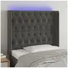 Image de Hoofdbord LED 103x16x118/128 cm fluweel donkergrijs3124427
