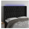 Image de Hoofdbord LED 163x16x118/128 cm fluweel zwart3124440