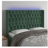 Image de Hoofdbord LED 163x16x118/128 cm fluweel donkergroen3124441