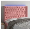 Image de Hoofdbord LED 163x16x118/128 cm fluweel roze3124443