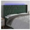Image de Hoofdbord LED 183x16x118/128 cm fluweel donkergroen 3124447