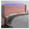 Image de Hoofdbord LED 183x16x118/128 cm fluweel roze3124449