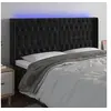 Image de Hoofdbord LED 203x16x118/128 cm fluweel zwart3124452