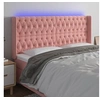 Image de Hoofdbord LED 203x16x118/128 cm fluweel roze3124455