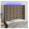 Image de Hoofdbord LED 103x16x118/128 cm stof taupe3124476