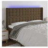 Image de Hoofdbord LED 163x16x118/128 cm stof donkerbruin3124491