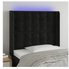 Image de Hoofdbord LED 103x16x118/128 cm fluweel zwart3124526
