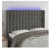 Image de Hoofdbord LED 147x16x118/128 cm fluweel donkergrijs3124531
