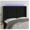 Image de Hoofdbord LED 147x16x118/128 cm fluweel zwart3124532
