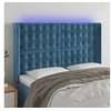 Image de Hoofdbord LED 147x16x118/128 cm fluweel donkerblauw3124534