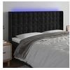 Image de Hoofdbord LED 163x16x118/128 cm fluweel zwart3124538