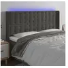 Image de Hoofdbord LED 183x16x118/128 cm fluweel donkergrijs3124543
