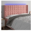 Image de Hoofdbord LED 183x16x118/128 cm fluweel roze3124547