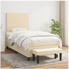 Image de Boxspring met matras stof cràmekleurig 80x200 cm3136394