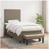 Image de Boxspring met matras stof taupe 90x190 cm3136401