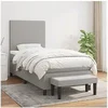 Image de Boxspring met matras stof lichtgrijs 90x200 cm3136405