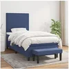 Image de Boxspring met matras stof blauw 90x200 cm3136411