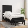 Image de Boxspring met matras stof zwart 100x200 cm3136415
