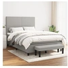 Image de Boxspring met matras stof lichtgrijs 140x200 cm3136437