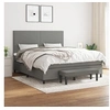 Image de Boxspring met matras stof donkergrijs 160x200 cm3136446