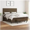 Image de Boxspring met matras stof donkerbruin 180x200 cm3136456