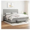 Image de Boxspring met matras stof lichtgrijs 200x200 cm3136461