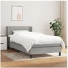Image de Boxspring met matras stof lichtgrijs 90x190 cm3129513