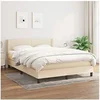 Image de Boxspring met matras stof cràmekleurig 140x200 cm3129558