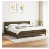 Image de Boxspring met matras stof donkerbruin 200x200 cm3129580