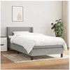 Image de Boxspring met matras stof lichtgrijs 90x200 cm3129601