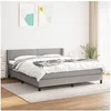 Image de Boxspring met matras stof lichtgrijs 180x200 cm3129649