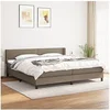 Image de Boxspring met matras stof taupe 200x200 cm3129661