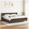 Image de Boxspring met matras stof donkerbruin 200x200 cm3129740