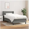 Image de Boxspring met matras stof donkergrijs 80x200 cm3129746
