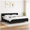 Image de Boxspring met matras stof zwart 200x200 cm3129819
