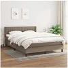 Image de Boxspring met matras stof taupe 140x190 cm3129869