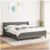Image de Boxspring met matras stof donkergrijs 180x200 cm3129890