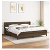 Image de Boxspring met matras stof donkerbruin 200x200 cm3129900