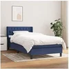 Image de Boxspring met matras stof blauw 90x200 cm3129927